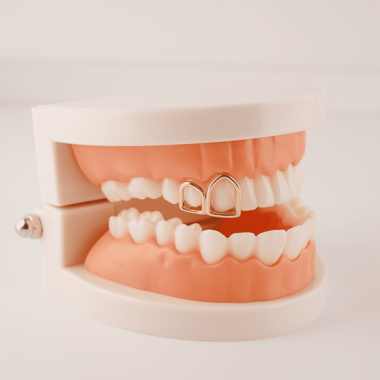 4PCS Gold & Silver Hip Hop Grillz Set, Iced-Out Design with Cubic Zirconia, Removable Party Rapper Teeth Jewelry for Men and Women
