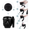 thumbnail image 5 of Portavasos universal para cochecito, portavasos ajustable con soporte para teléfono para cochecito de bebé, silla de ruedas, andador, bicicleta, scooter, 5 of 5