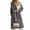 Dark Gray, variant on Long Sleeved Fall Winter Women Casual Hooded Knit Coat Loose Long Cardigan with Pocket