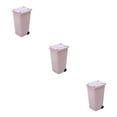 thumbnail image 2 of Transemion Plastic Waste Bins With Lid - Durable And Practical Suitable For All Ages Small And Exquisite light pink 3Set, 2 of 6