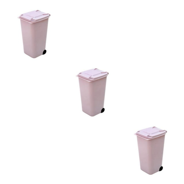 relayinert 1/2/3/5 Healthy And Safe Wheelie Trash Can Promoting Hygiene In Every Space Durable light pink 3PCS