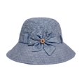 thumbnail image 6 of Women's Bowknot Sun Hat Wide Brim Cap Sun Lightweight Summer Fisherman Hat Breathable Brimmed Sunshade Visor Cap, 6 of 9