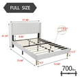 thumbnail image 3 of alazyhome Full Size Upholstered Platform Bed Frame, Easy Assemble, White, 3 of 6