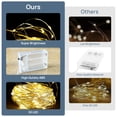 thumbnail image 6 of AGCAN 4 Pack 20 Ft 50 LED Fairy Lights Battery Operated, Silver Wire Waterproof String Lights for Party Halloween Christmas Decorations Gift Indoor Outdoor Bedroom Yard, Warm White, 6 of 13