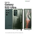 thumbnail image 3 of Dexnor for Samsung Galaxy S22 Ultra Case, [Built in Screen Protector and Kickstand] Heavy Duty Military Grade Protection Shockproof Protective Cover for Samsung Galaxy S22 Ultra 5G,Army Green, 3 of 5
