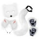 thumbnail image 3 of Máscara y cola de Therian, encantadora máscara de gato peludo para fiesta de Halloween, cumpleaños y vacaciones. Blanco, 3 of 9