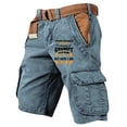 thumbnail image 3 of Men's Summer Outdoor Casual Patchwork Pocket Cargo Shorts, Sport Pants,Green,L, 3 of 4