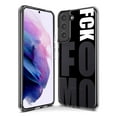 thumbnail image 3 of MUNDAZE Samsung Galaxy S21 FE Shockproof Clear Hybrid Protective Phone Case Black Clear Funny Text Quote Fckfomo Cover, 3 of 5