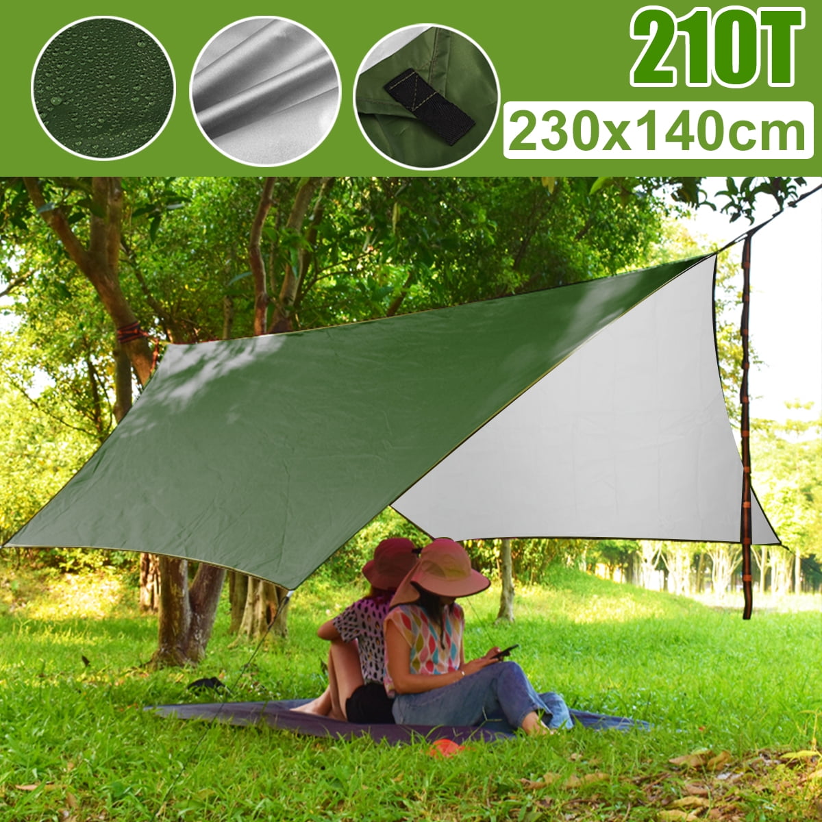 91x55 inch Outdoor Waterproof Nylon Awning UV Resistant Multipurpose