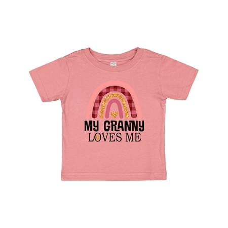 

Inktastic My Granny Loves Me Girls Boho Rainbow Gift Baby Girl T-Shirt