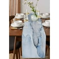 thumbnail image 2 of Marble Blue Table Runner Modern Abstract Ink Painting Luxury Tablerunners 13 x 70 Inch, Table Decorations Tabletop Scarf for Summer Gathering Holiday Farmhouse Kitchen Dining Decor, 2 of 6