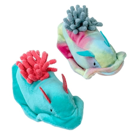 FurHaven Catnip Crinkles Plush Cat Toy Set - Sea Slugs (2 PK)