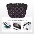thumbnail image 5 of Zufioo Vinyl Records Musical Notes Print Square Double Layer Waist Bag, Durable & Stylish Fanny Pack with Zippered Pockets and Adjustable Strap for Outdoor & Daily, 5 of 9