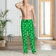 thumbnail image 2 of Balery Green Broccoli Pantalones de pijama para hombre, pijama ultraligero, pantalón de descanso-XX-Large, 2 of 6
