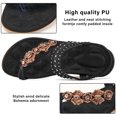 thumbnail image 3 of Atoshopce Summer Womens Flat Sandals Bohemian Beach Thong Sandals Black 7.5, 3 of 7