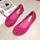thumbnail image 1 of Zapatos de gelatina Baotou de moda de estilo coreano, Sandalias planas transpirables huecas de verano para mujer, 1 of 6