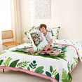 thumbnail image 4 of Erosebridal Country Camping Camper Full Size Comforter Sets,Green Rustic Leaves Bedding Sets For Girls Kids,Reversible,3pcs, 4 of 7