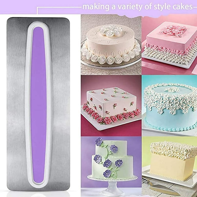 6 Pieces Cake Scraper Smoother - Metal Cake Edge Smoother 9 Inch