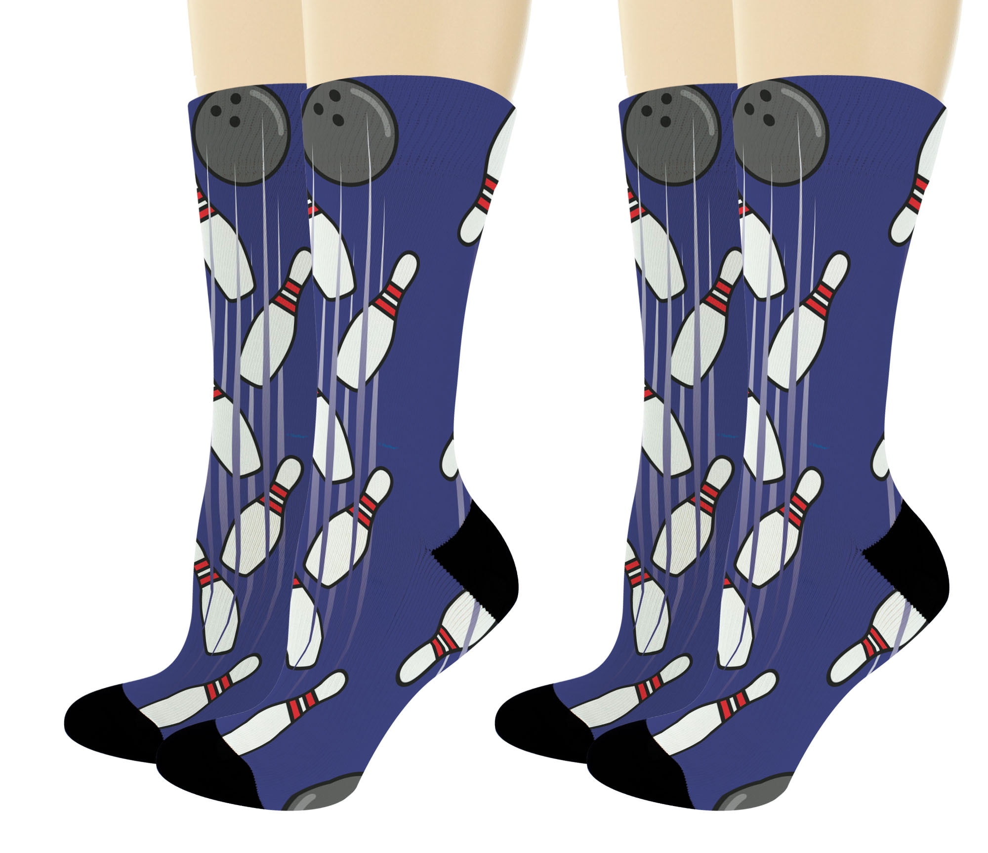 ThisWear Bowling Gift Set Lucky Bowling Themed Socks Sports Socks