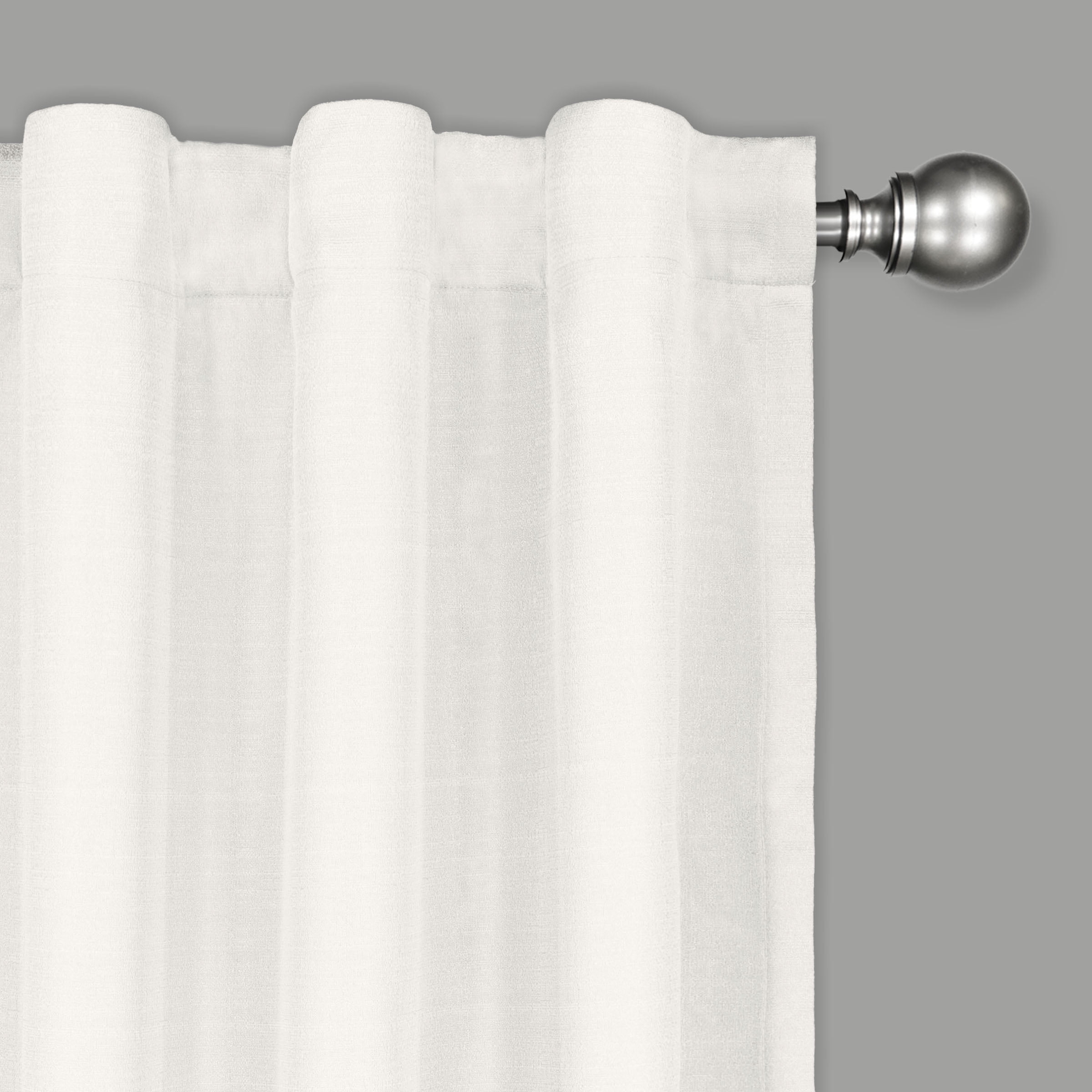 Eclipse Draft Stopper Summit Solid 40 x 108 Curtain Panel in White