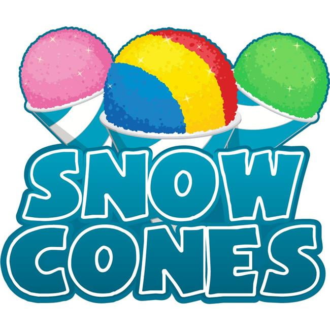 snow cones Concession Decal sign cart trailer stand sticker equipment