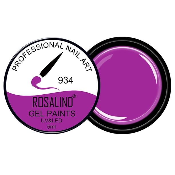 ROSALIND 5ML Pintura Gel Barniz Esmalte en gel para uñas Soak Off UV LED Top Coat Diseño de arte de uñas semipermanente para esmalte de manicura Tan Jianjun unisex