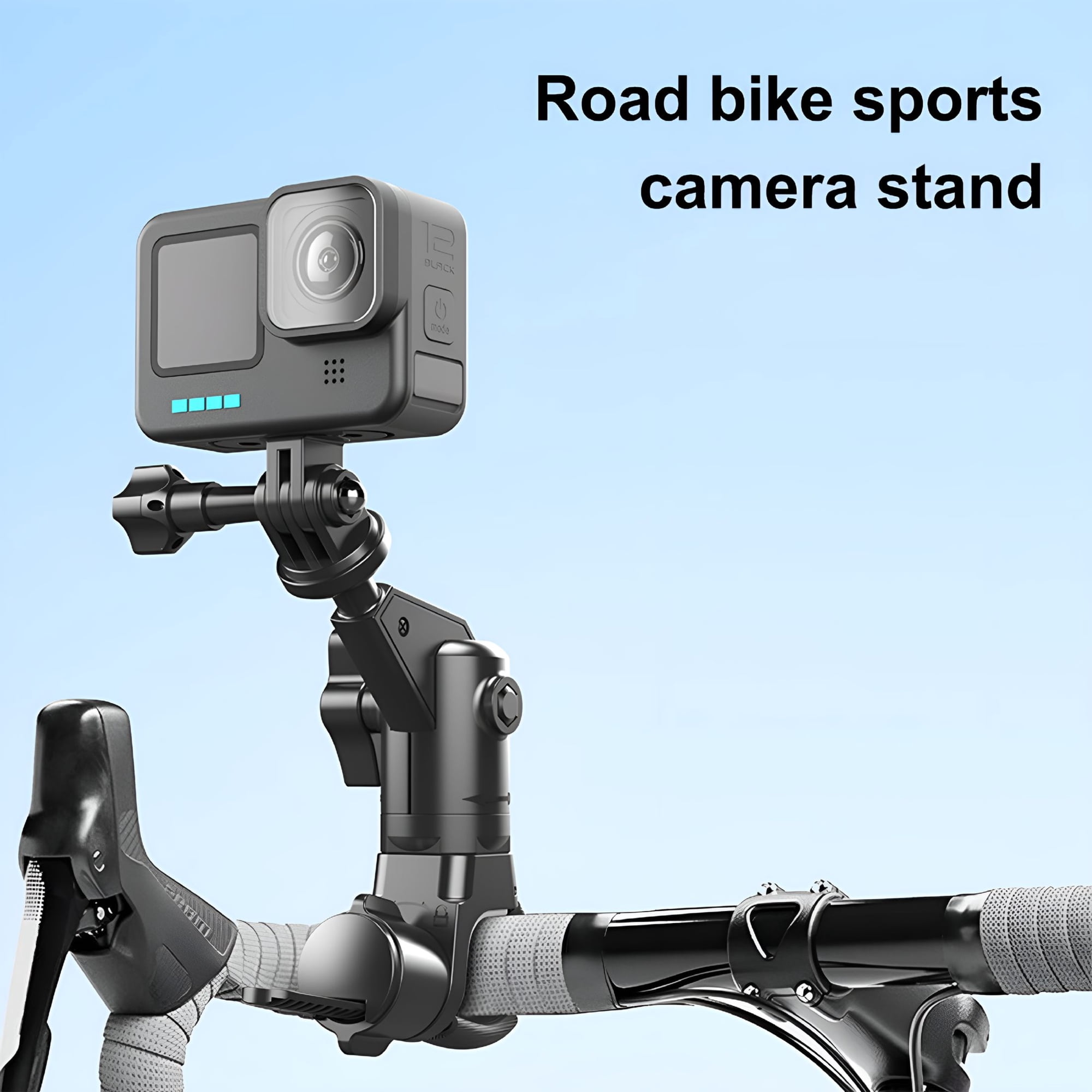 GJX Bike Handlebar Action Camera Mount for 360 Degrees Rotatable Motorbike Bike Handle Grip Sports Camera Bracket