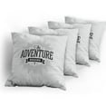 thumbnail image 5 of Ambesonne Adventure Throw Pillow Cover 4 Pack, Retro Vintage Words, 20", Black White, 5 of 7
