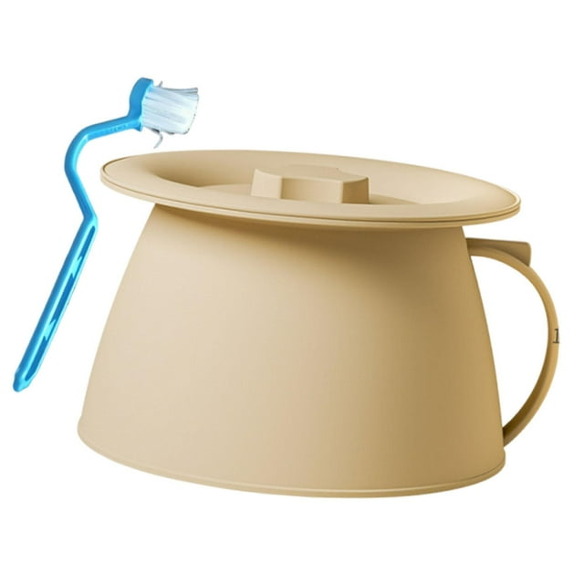 MERIGLARE Crachoir pour la Maison Poignée Confortable Seau d'Urine pour Pot pour la Maison Adultes Enfants Jaune