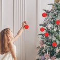 thumbnail image 4 of Juego de bolas de adornos navideños, adornos de bolas flocadas, decoraciones de bolas navideñas irrompibles para la pared del árbol de Navidad y la chimenea, 4 of 5