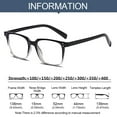 thumbnail image 3 of Fashion Vintage Frame Classic Anti-Blue Light Ultra Light Glasses Reading Glasses Eye Protection BLACK STRENGTH 150, 3 of 8