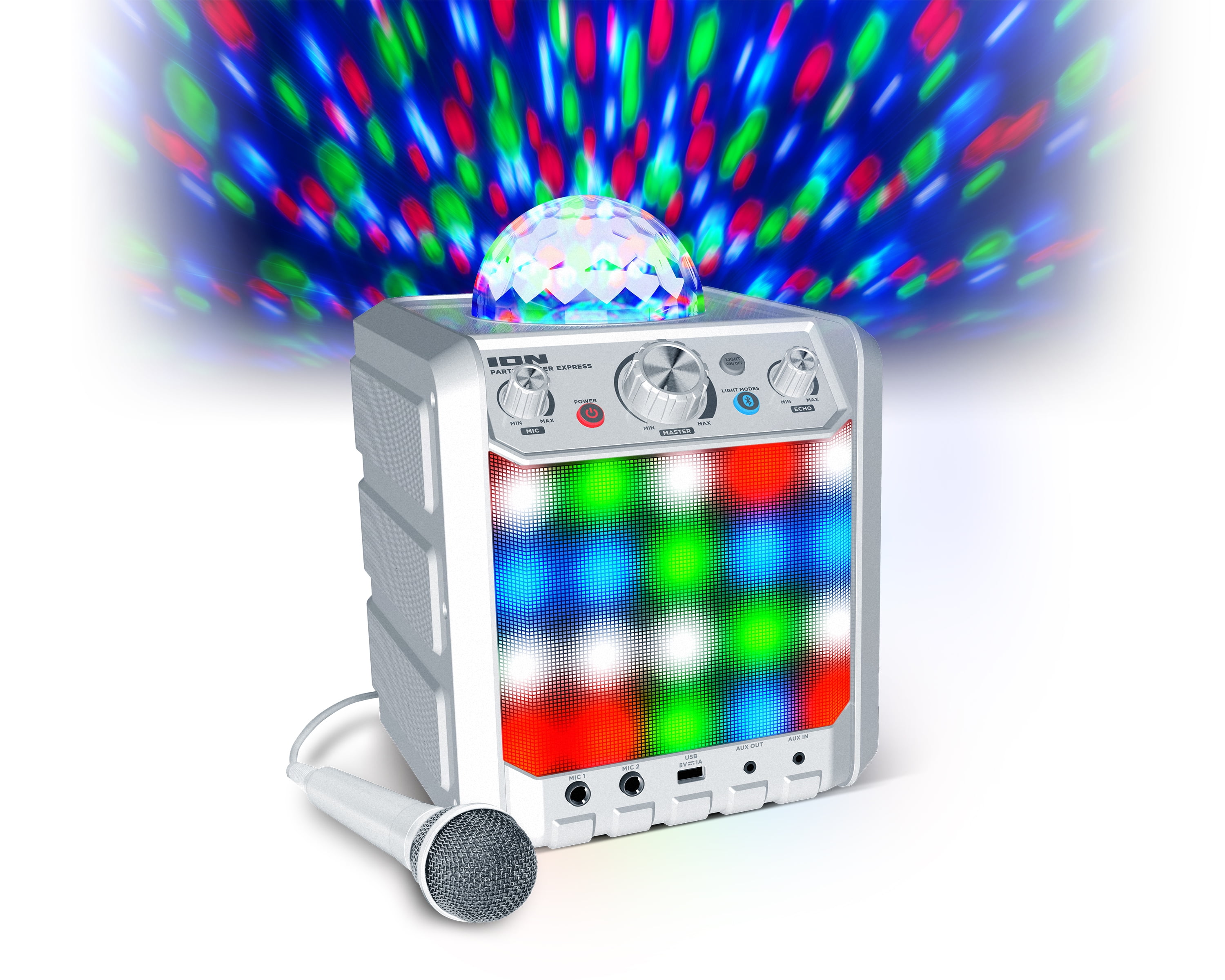 ION Party Rocker Express with Spinning Light Dome, White, IPA78WT