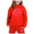 thumbnail image 2 of LIUYUNNN Kids Toddler Sweatsuit 2 Piece Long Sleeve Pullover Red Heart Hooded Sweatshirt and Active Jogger Pants Fall Winter Clothes Girls' Clothing Sets 5-6 Yeats Boys Girl Autumn and Winter Outfits, 2 of 3
