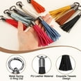thumbnail image 3 of 4Pack Leather Keychain Tassels, Women Tassel Bag Charm, Black, 3 of 6