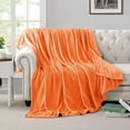 thumbnail image 2 of Astarin Orange Fleece Throw Blanket for Couch&Bed - Lightweight Soft & Warm Plush Fuzzy Cozy Blankets for Fall Winter Spring, 50x60 inches, 2 of 8
