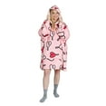 thumbnail image 7 of Catalonia Love Art Print Hoodie Blanket Oversized Sweatshirt,Wearable Sherpa Giant Pullover for Adults Men Women Teenagers Gift, Pink, 7 of 7