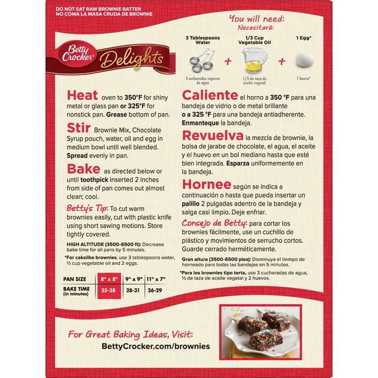 Betty Crocker Delights Supreme Original Brownie Mix 16 oz