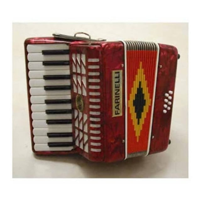 Acordeón de Teclas Infantil FARINELLI Modelo 22K8BS Color Rojo