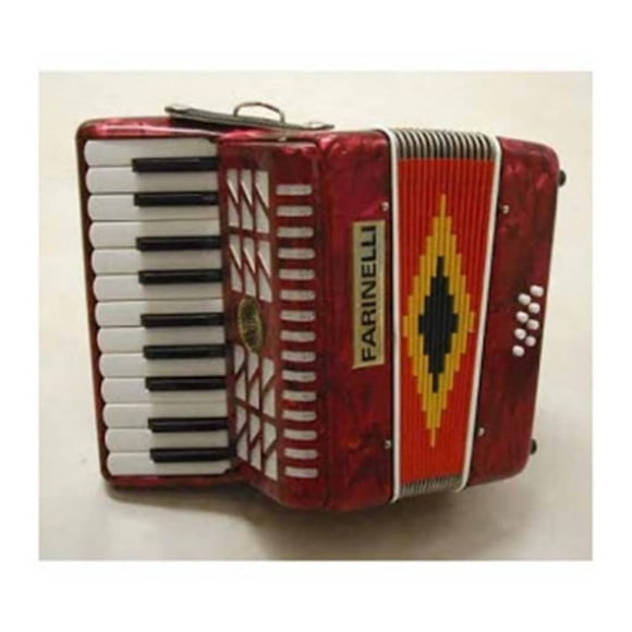 Acordeón de Teclas Infantil FARINELLI Modelo 22K8BS Color Rojo