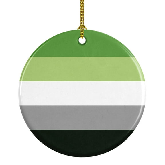 Aronmantic Pride Ceramic Ornament