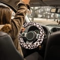 thumbnail image 6 of UniMall Fuzzy Steering Wheel Cover for Women Girls,Universal Fit 15 inch Fur Car Wheel Cover & Handbrake Cover & Gear Shift Cover Set, Fashion Leopard Winter Warm Fluffy Vehicle Wheel Protector, 6 of 14