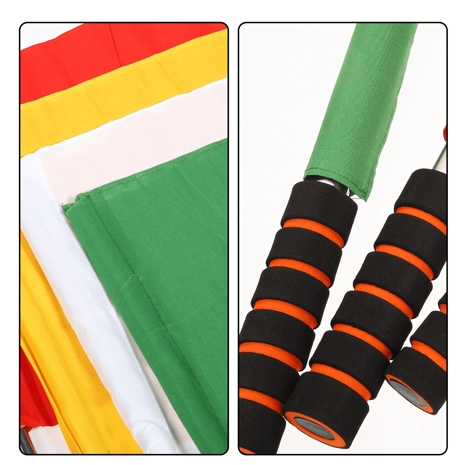 Handheld Signal Flags Match Referee Soccer Cards Running Taste Stainless Steel Polyester 12 Pcs