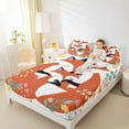 thumbnail image 4 of Feelyou Cartoon Fox Family Twin Sheet Sets for Kids, Kawaii Wildlife Animal Twin Fitted Sheet, Farmhosue Flower Flat Sheet, Super Cozy Room Decor, 3 Pieces, 4 of 7