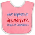 thumbnail image 3 of Inktastic What Happens at Grandma's Boys or Girls Baby Bib, 3 of 4