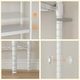 thumbnail image 5 of Over The Washer and Dryer Storage Shelf, 5 Tier Wood Laundry Room Organization and Storage, Adjustable Height Shelf Freestanding Space Saver and Organization Shelves for Home Storage and Decor, 5 of 8