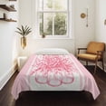thumbnail image 4 of Eucalyptus Pink Large Tapestry for Bedroom Wall Hanging Tapestry, Stripes Bottle Flower Cactus Plant Ceiling Backdrop Tapestries Poster Blanket Wall Decor for Teens Room Living Room Dorm 86" x 104", 4 of 8