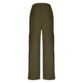 thumbnail image 6 of adviicd Pants for Women Cargo Pants Women Baggy Y2K Pants Drawstring Elastic Waist Sweatpants （Coffee, L）, 6 of 6