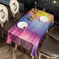 thumbnail image 2 of Colorful Watercolor Stripe Pattern Rectangle Tablecloth 60"x120",Waterproof Polyester Rectangle Table Cloth, Wipeable Spillproof Polyester Tablecloth for Dining, Camping, Indoor and Outdoor, 2 of 6
