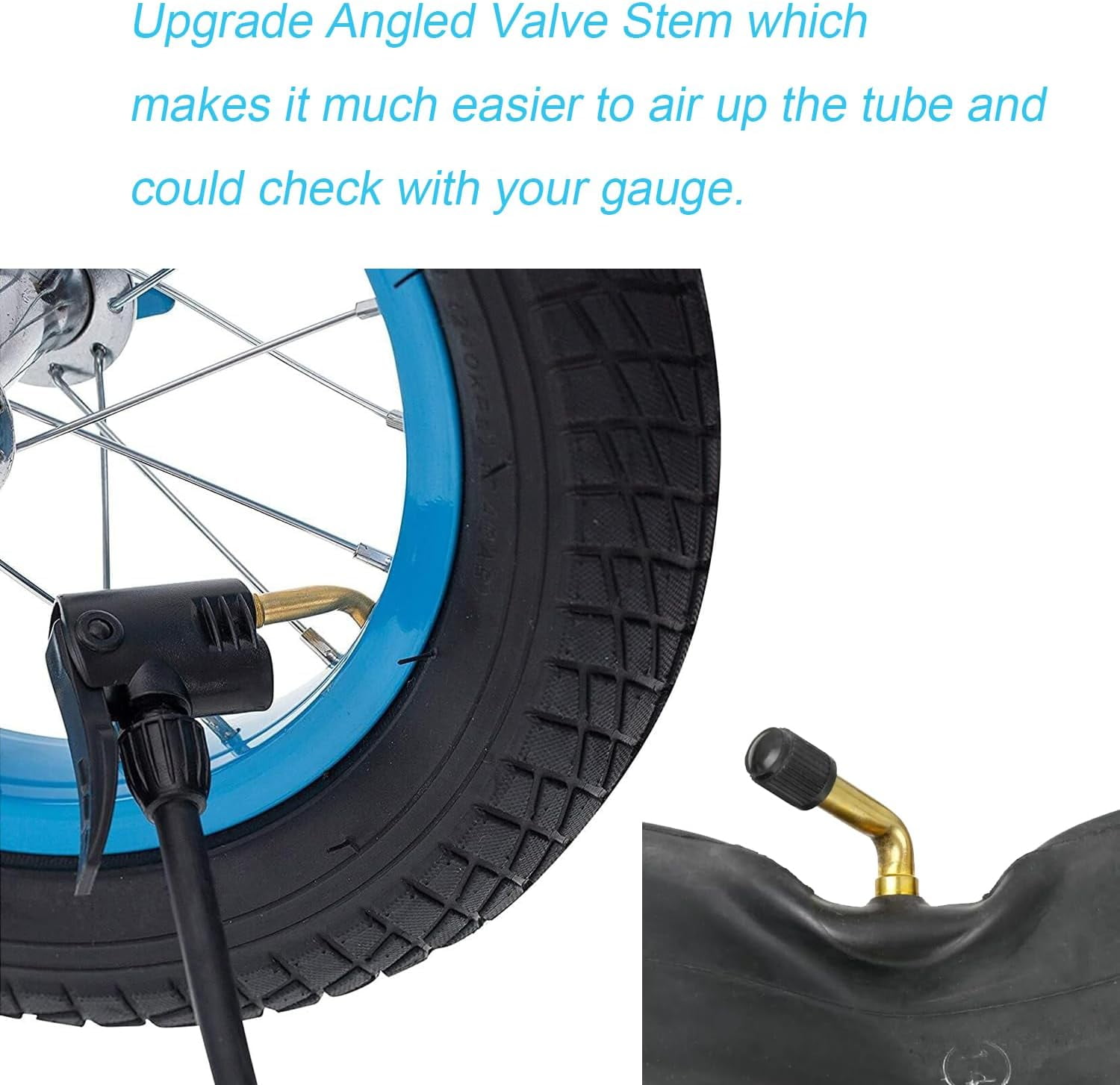 2 Pack 14x2.125 Bike Inner Tubes Compatible with Jetson and Gotrax Electric Scooters, 14 x 2.125 inch Replacement Bicycle Tubes with Angled Valve Stem for Electric Bike