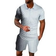 thumbnail image 1 of PEASKJP Mens 2 Piece Sweatsuits Sets Short Sleeve T-Shirt and Drawstring Shorts Set,Black S, 1 of 5